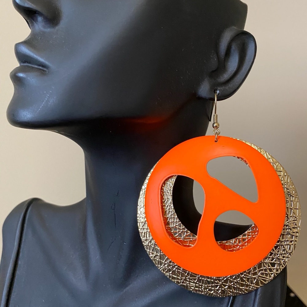 New Orange and Gold Earrings